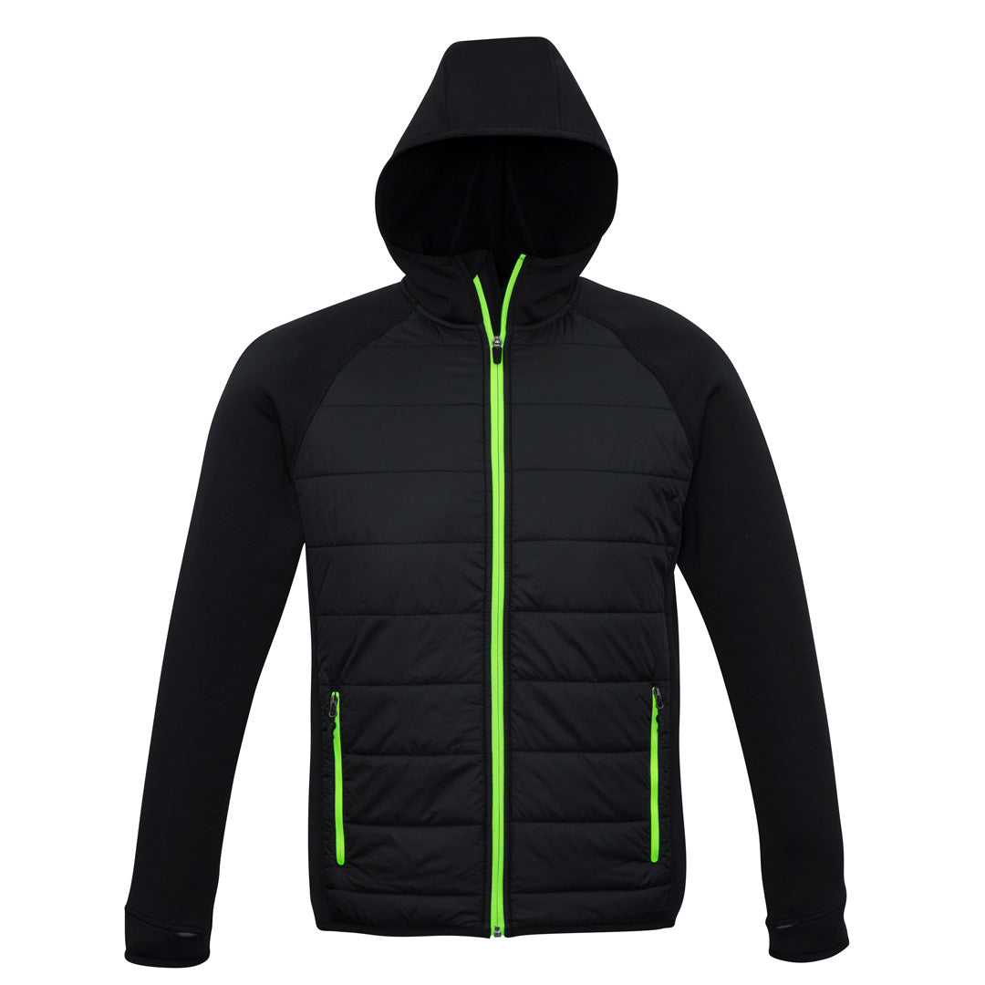 House of Uniforms The Stealth Jacket | Mens Biz Collection Black/Lime