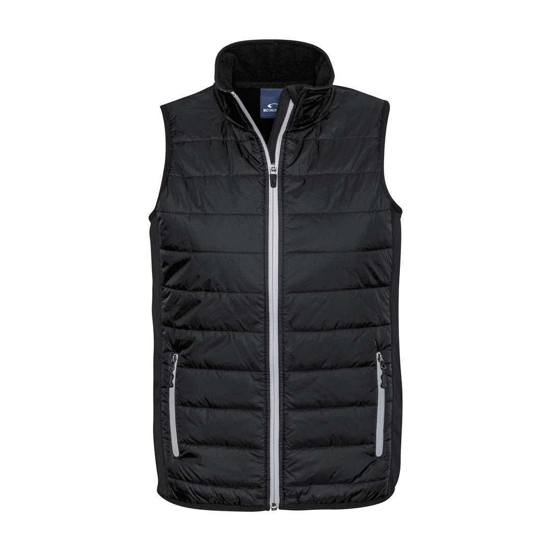 House of Uniforms The Stealth Vest | Mens Biz Collection Black/Silver