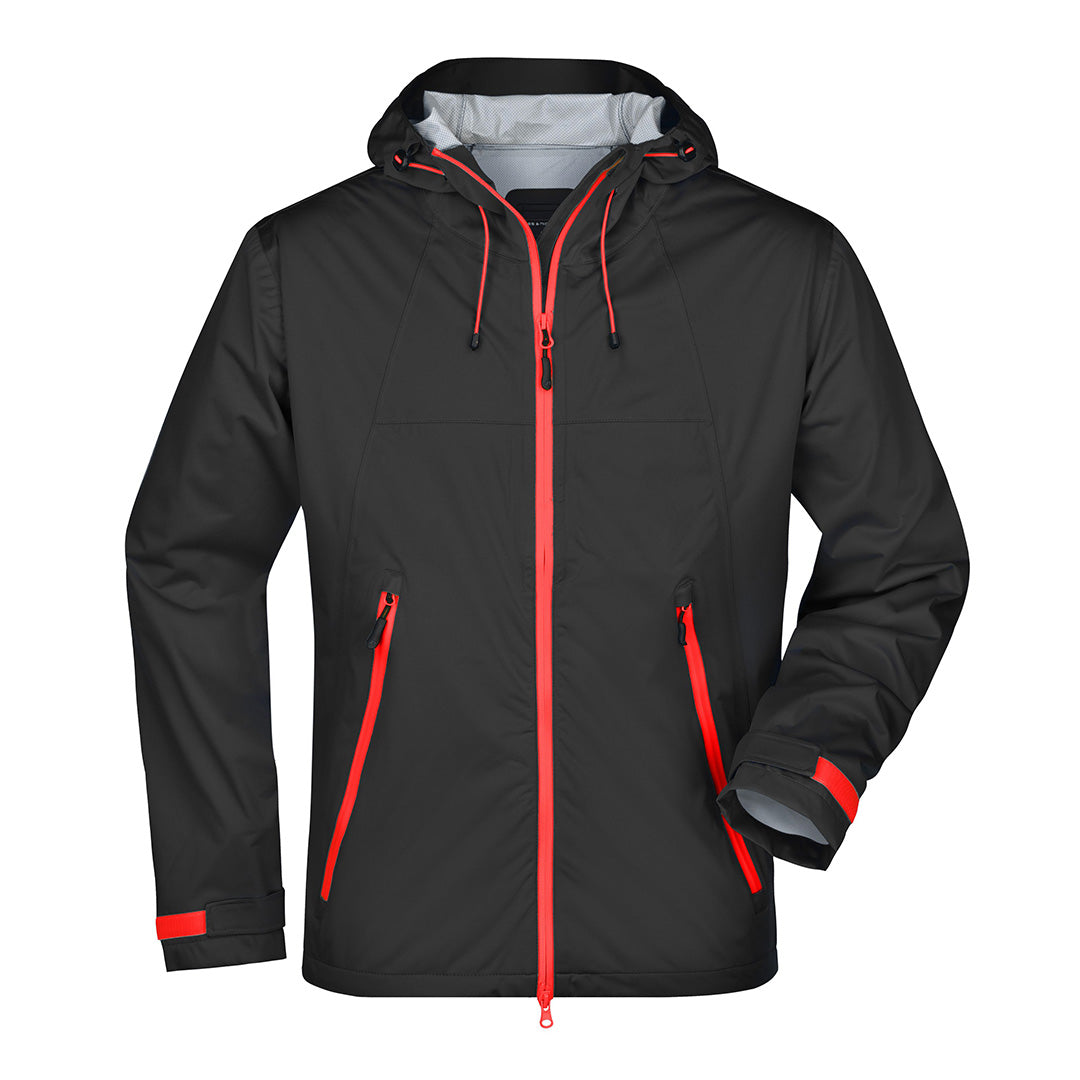 House of Uniforms The Outdoor Jacket | Mens James & Nicholson Black/Red
