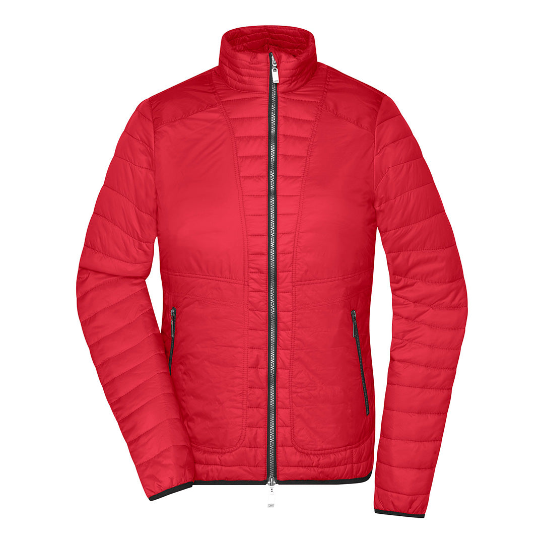 House of Uniforms The DuPont Light Weight Jacket | Ladies James & Nicholson Red/Silver