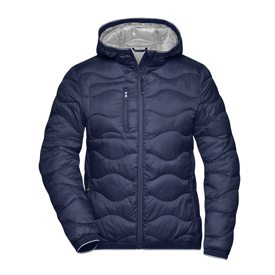 House of Uniforms The DuPont Padded Jacket | Ladies James & Nicholson Navy/Silver