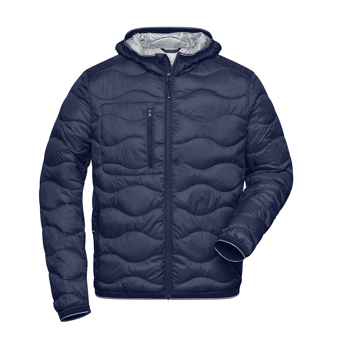 House of Uniforms The DuPont Padded Jacket | Mens James & Nicholson Navy/Silver