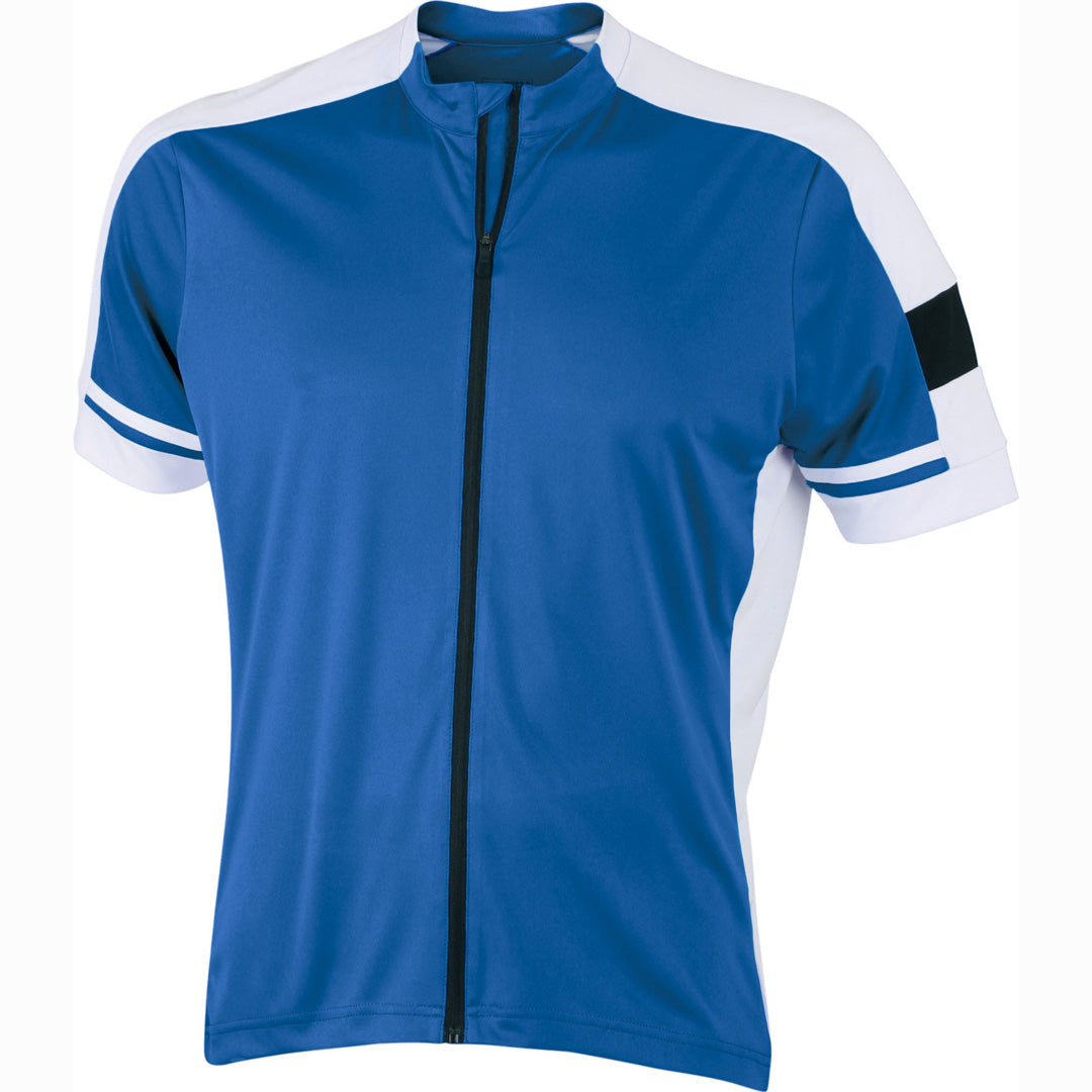 House of Uniforms The Bike Top | Mens | Full Zip James & Nicholson Cobalt