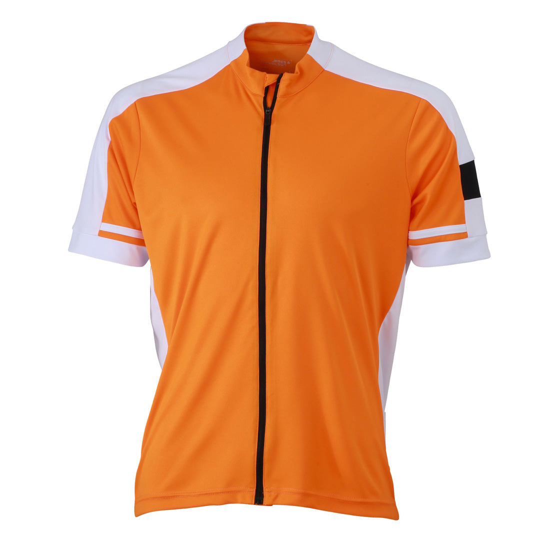 House of Uniforms The Bike Top | Mens | Full Zip James & Nicholson Orange