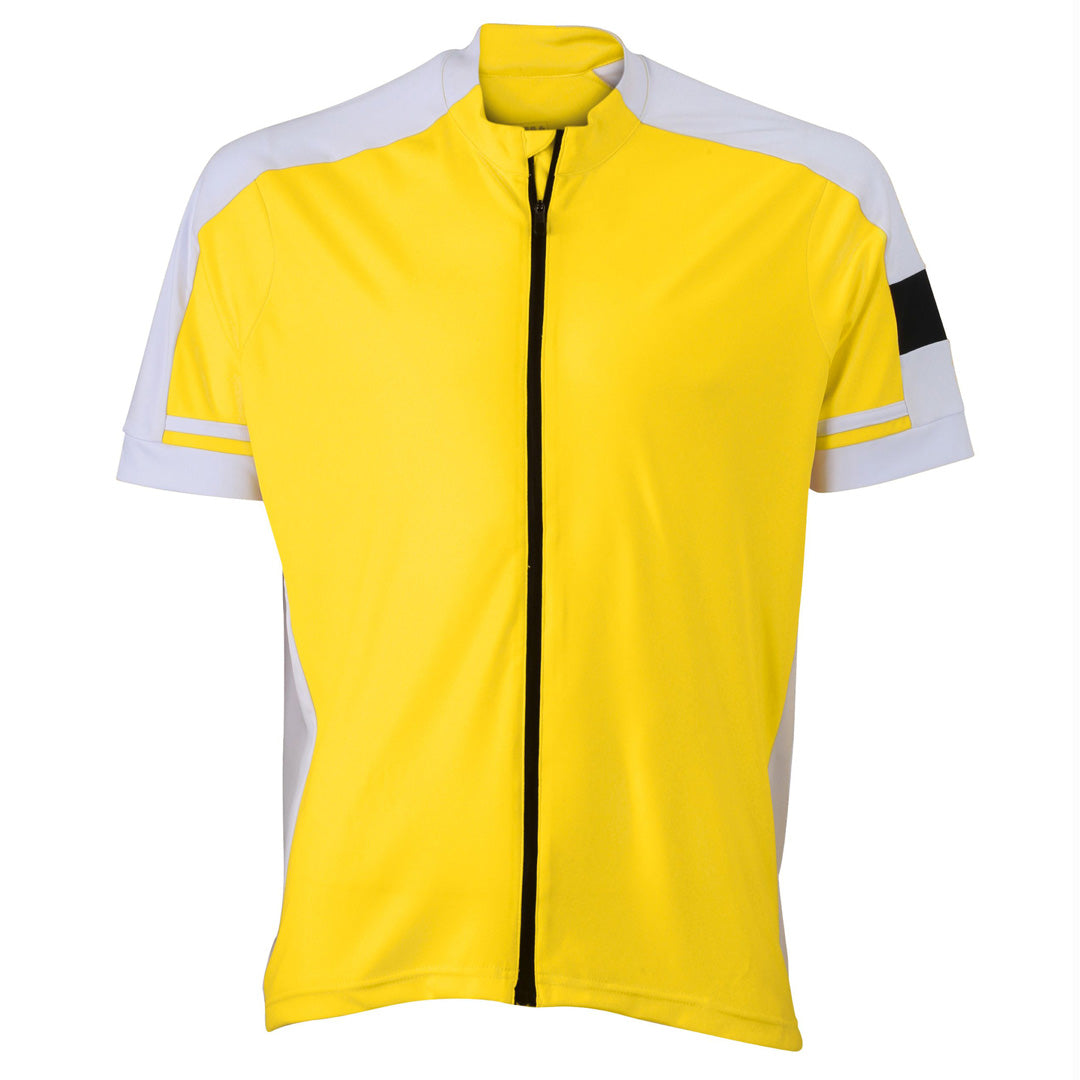 House of Uniforms The Bike Top | Mens | Full Zip James & Nicholson Yellow
