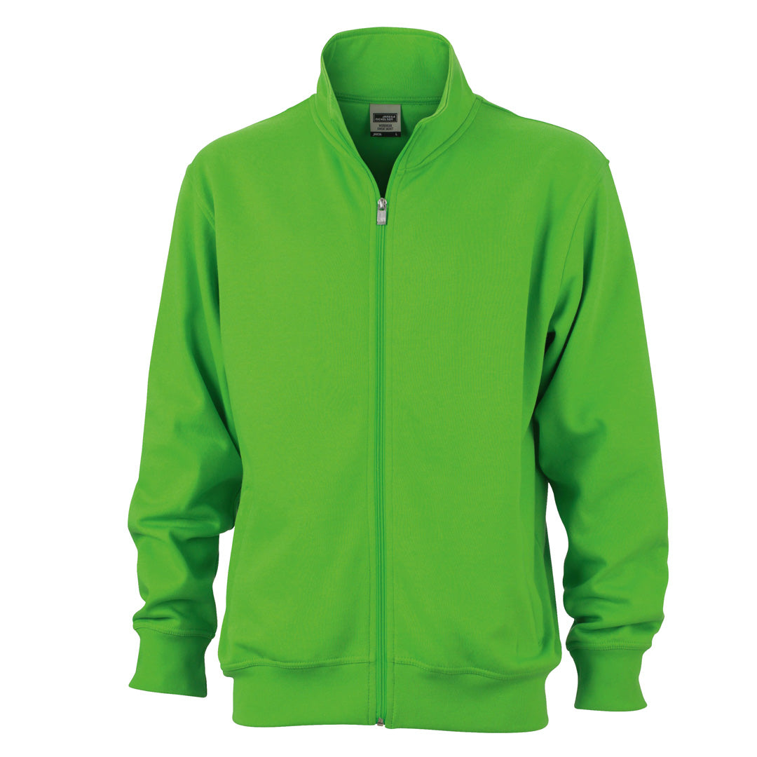House of Uniforms The Basic Zip Jacket | C2 | Unisex James & Nicholson Lime