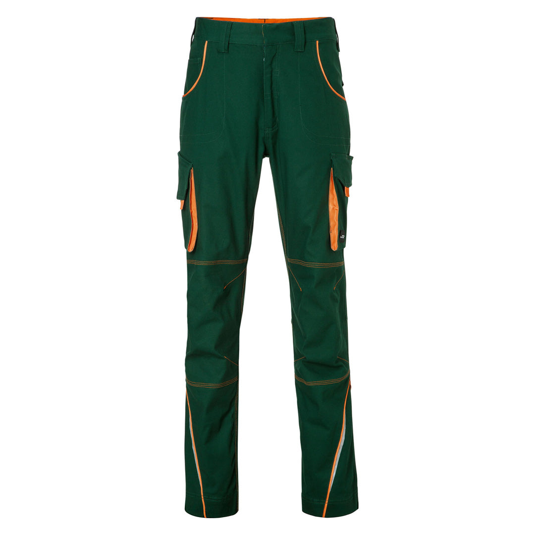 House of Uniforms The Level 2 Workwear Pant | Mens James & Nicholson Green/Orange