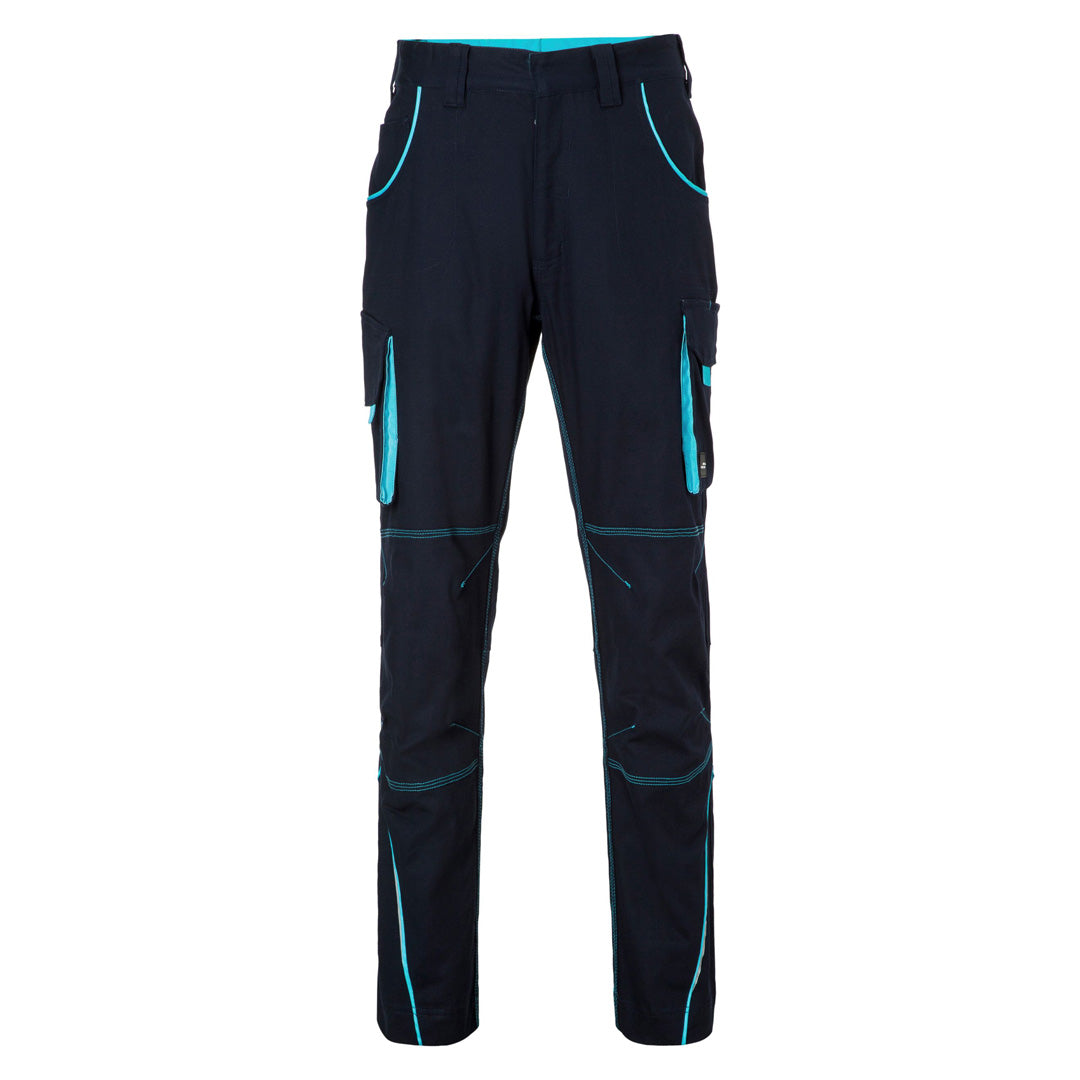 House of Uniforms The Level 2 Workwear Pant | Mens James & Nicholson Navy/Turquoise