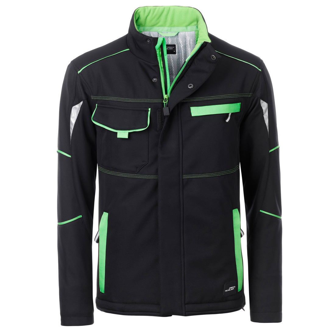 House of Uniforms The Level 2 Padded Jacket | Adults James & Nicholson Black/Lime