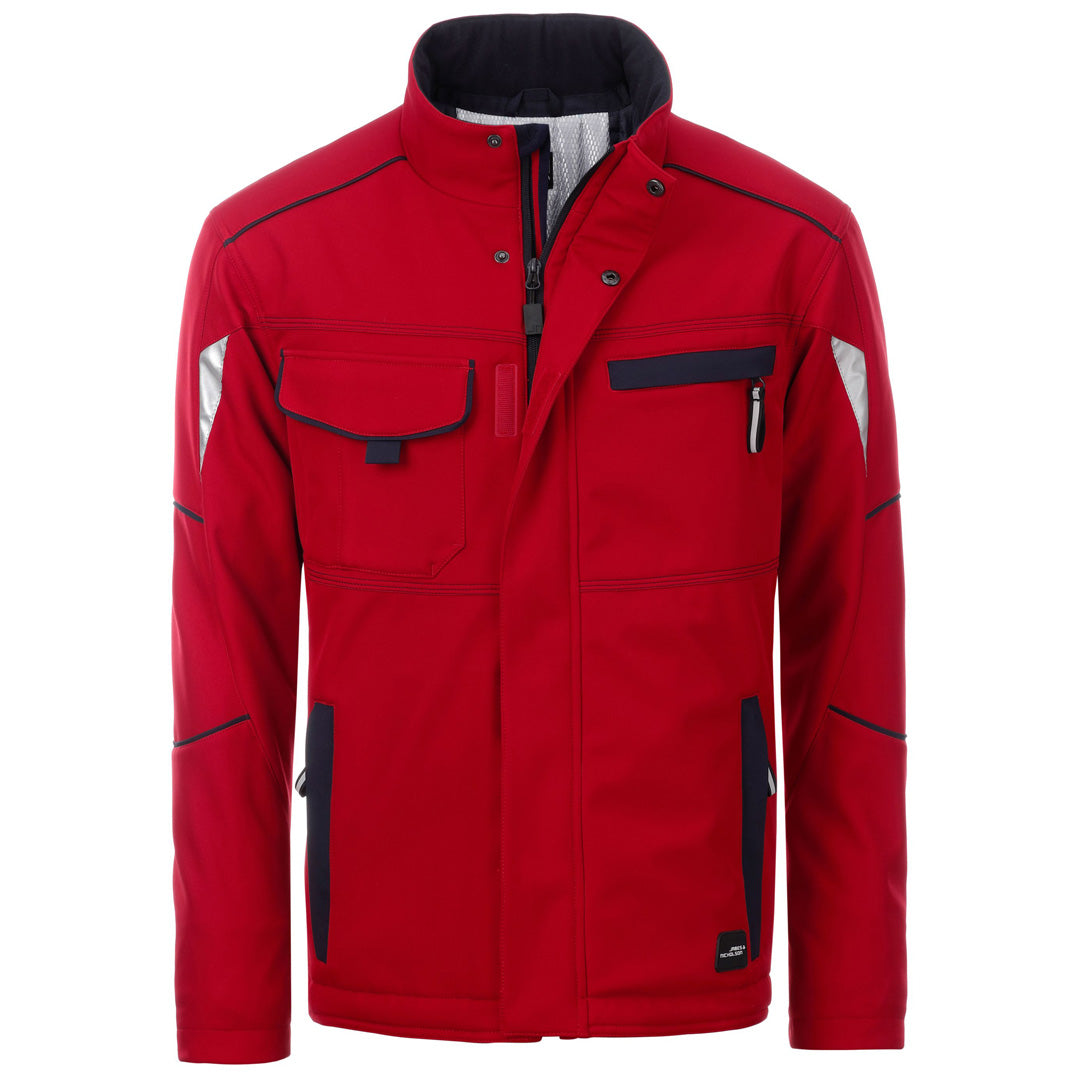 House of Uniforms The Level 2 Padded Jacket | Adults James & Nicholson Red/Navy
