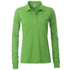 House of Uniforms The Work Pocket Polo | Long Sleeve | Ladies James & Nicholson Lime
