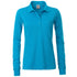 House of Uniforms The Work Pocket Polo | Long Sleeve | Ladies James & Nicholson Turquoise