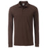 House of Uniforms The Work Pocket Polo | Long Sleeve | Mens James & Nicholson Brown