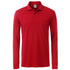 House of Uniforms The Work Pocket Polo | Long Sleeve | Mens James & Nicholson Red