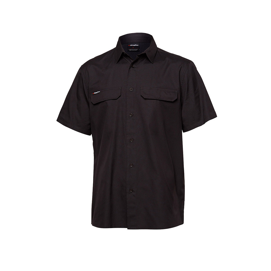 House of Uniforms The Work Cool Pro Shirt | Mens | Short Sleeve KingGee Charcoal