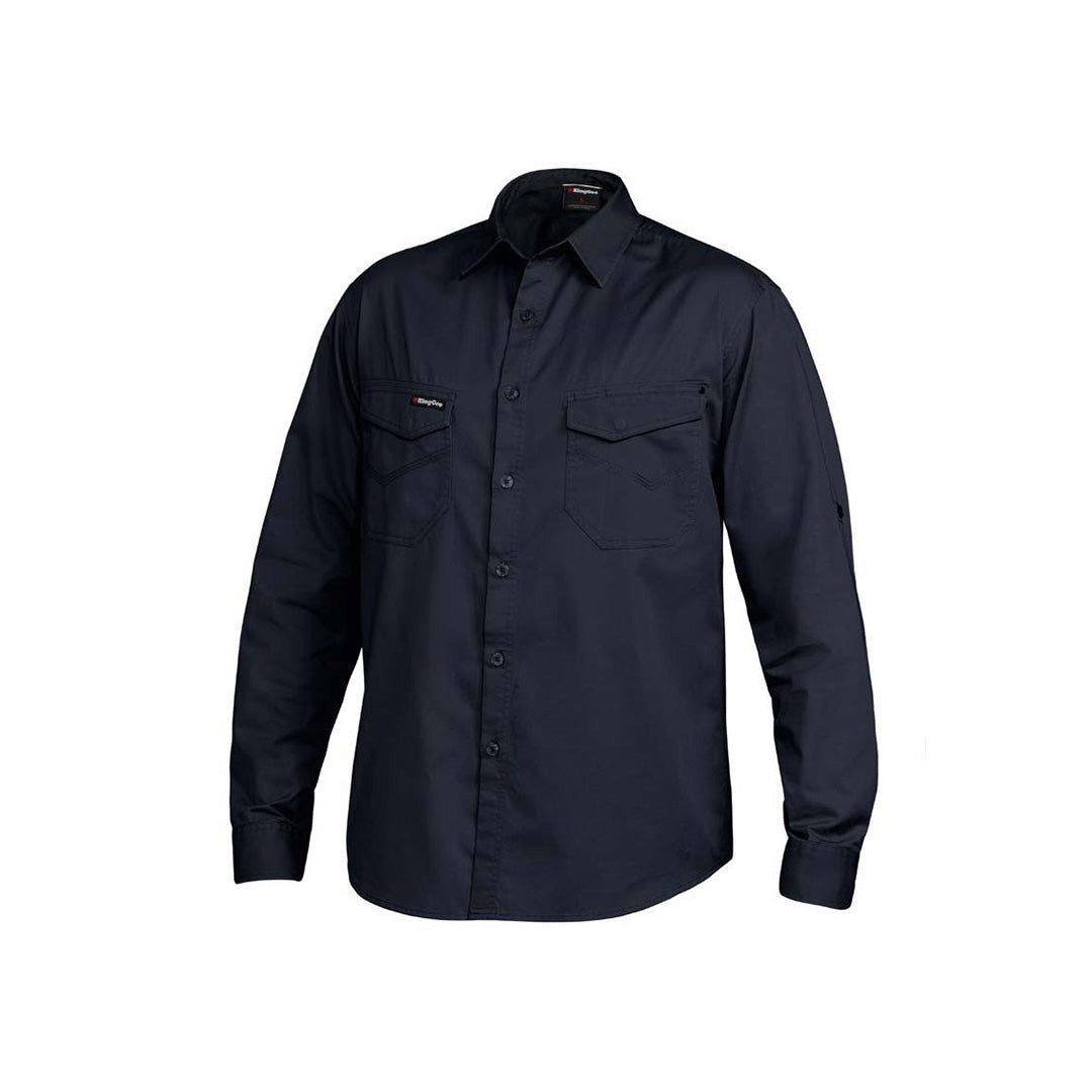 House of Uniforms The Tradie Shirt | Mens | Long Sleeve KingGee Navy