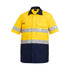 House of Uniforms The Work Cool 2 Spliced Reflective Shirt | Adults | Short Sleeve KingGee Yellow/Navy