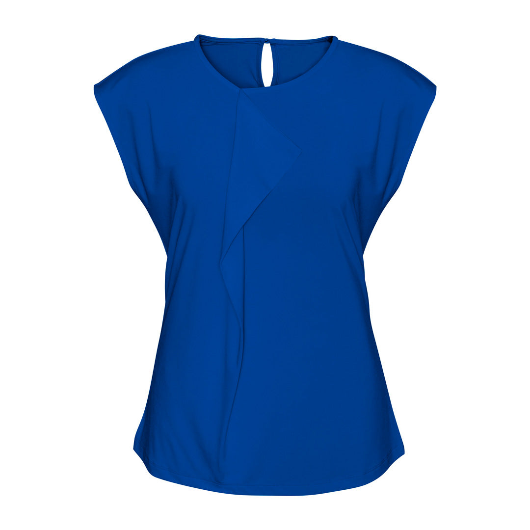 House of Uniforms The Mia Pleat Knit Top | Ladies Biz Collection Electric Blue