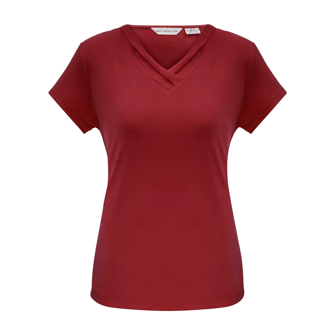House of Uniforms The Lana Top | Ladies | Short Sleeve Biz Collection Cherry