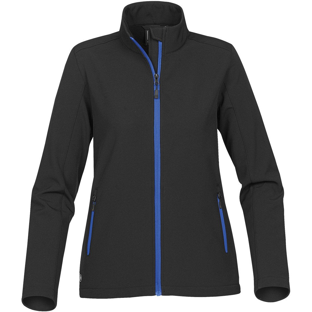 House of Uniforms The Orbiter Softshell Jacket | Ladies | Stormtech Stormtech Black/Blue