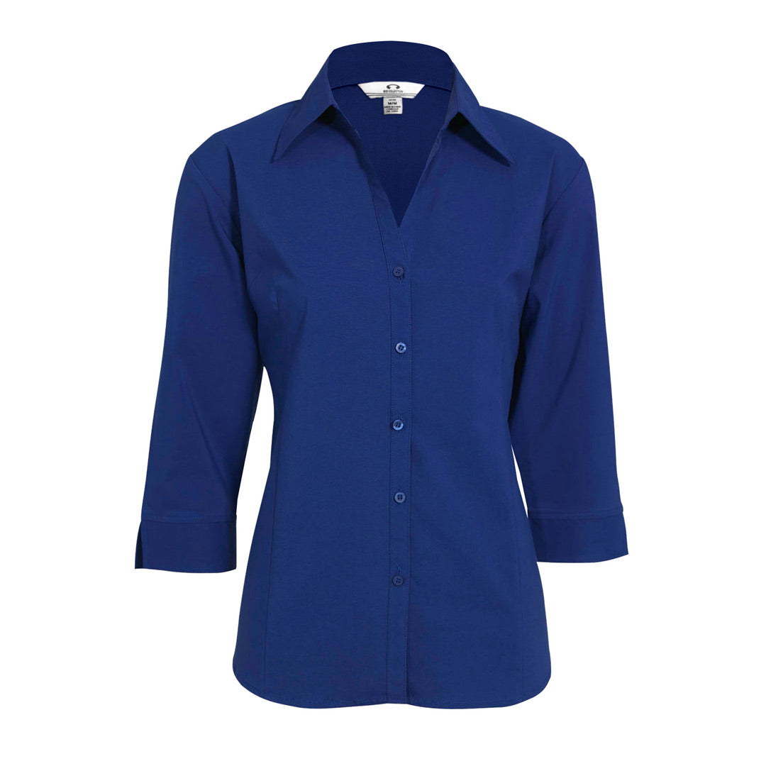 House of Uniforms The Metro Shirt | Ladies | 3/4 Sleeve Biz Collection Royal