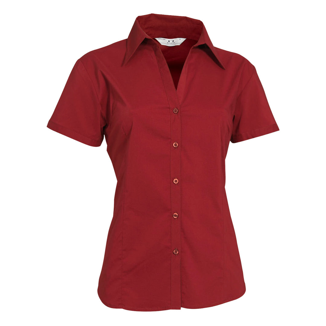 House of Uniforms The Metro Shirt | Ladies | Short Sleeve Biz Collection Cherry