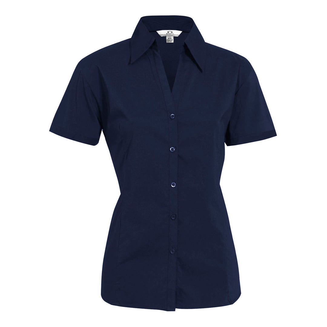 House of Uniforms The Metro Shirt | Ladies | Short Sleeve Biz Collection Navy