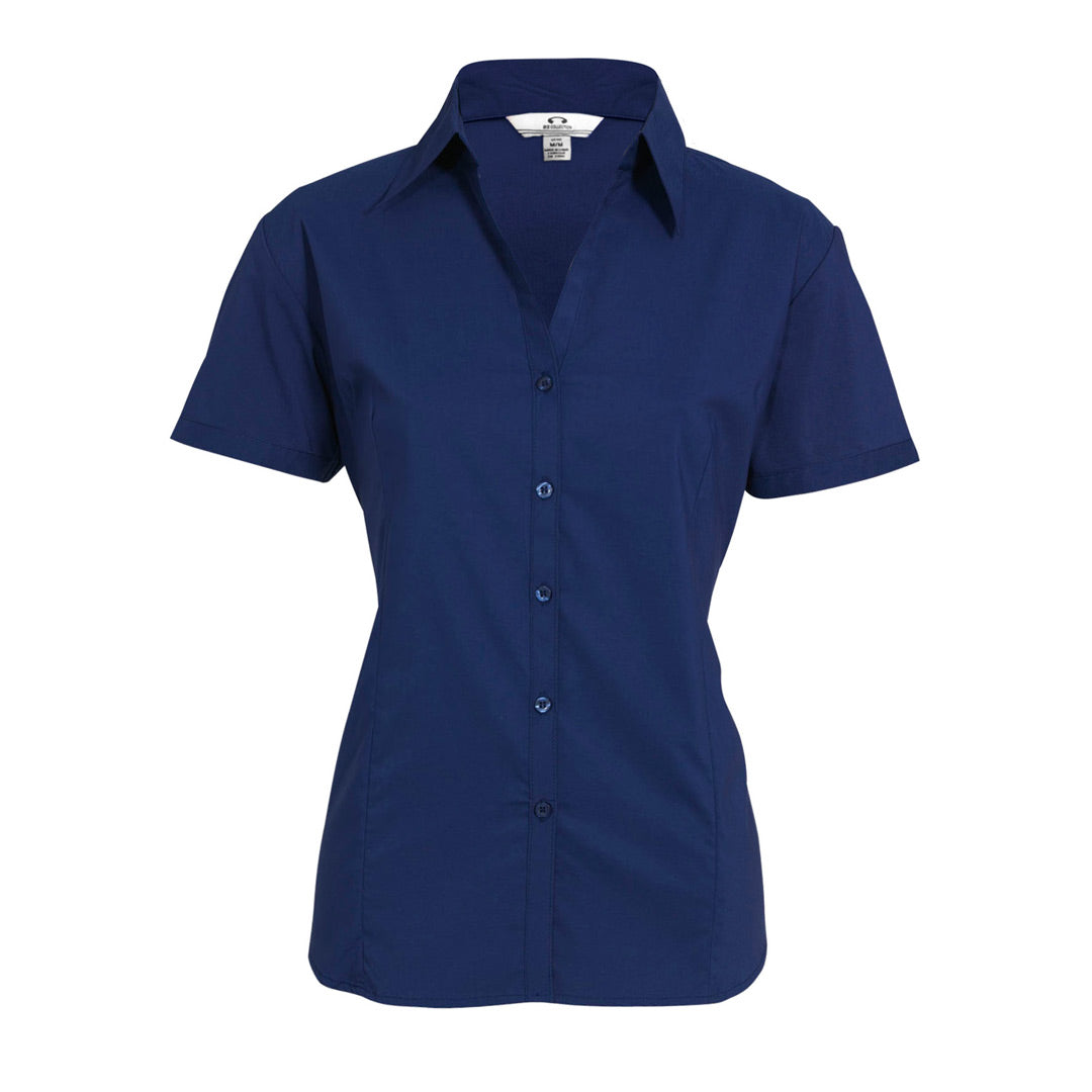 House of Uniforms The Metro Shirt | Ladies | Short Sleeve Biz Collection Royal