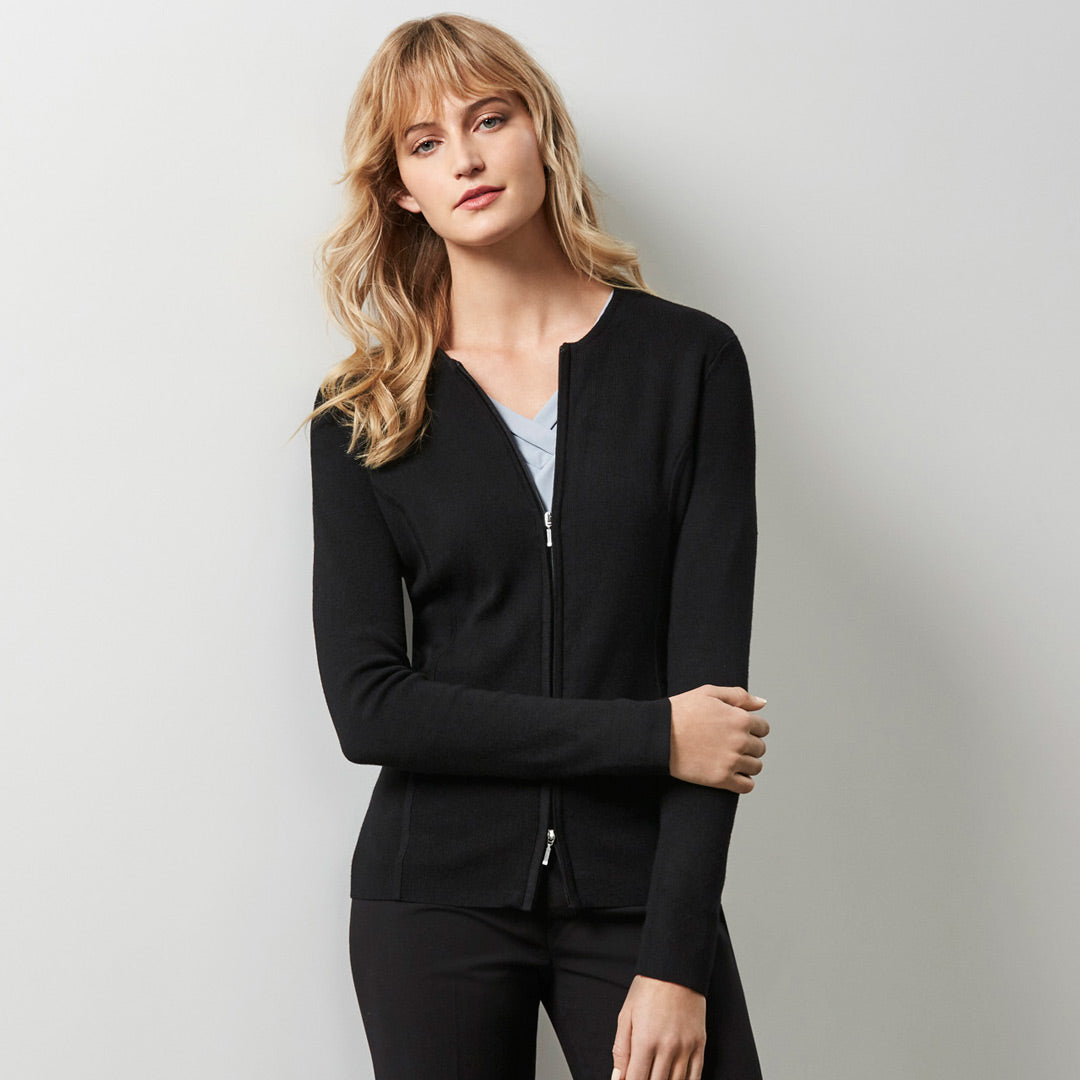 House of Uniforms The 2 Way Zip Knit | Ladies | Cardigan Biz Collection 