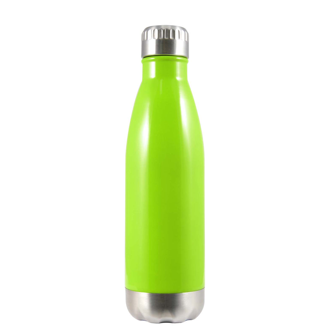 House of Uniforms The Stainless Steel Soda Drink Bottle | 700ml Logo Line Lime