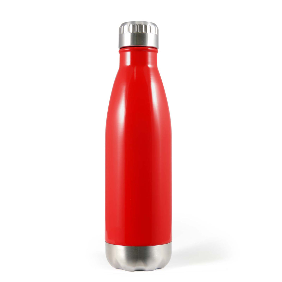 House of Uniforms The Stainless Steel Soda Drink Bottle | 700ml Logo Line Red