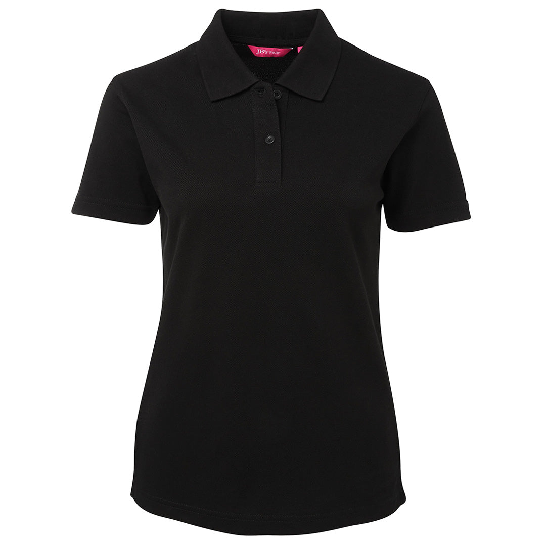 House of Uniforms The Pique Polo | Ladies | Short Sleeve | Dark Colours Jbs Wear Black