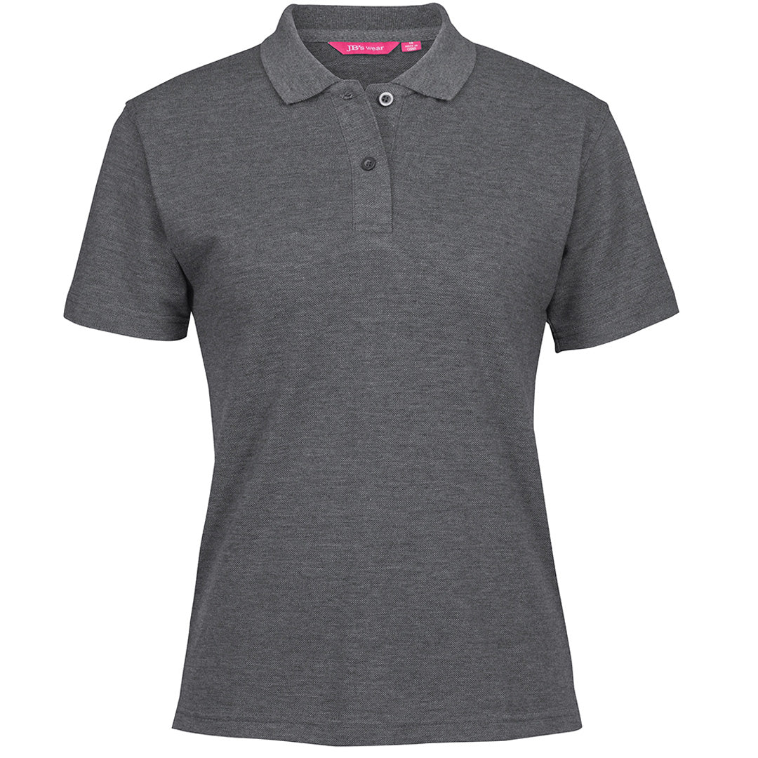 House of Uniforms The Pique Polo | Ladies | Short Sleeve | Marle Colours Jbs Wear Charcoal Marle