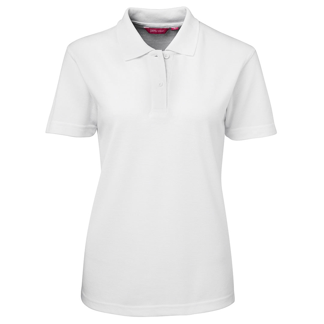 House of Uniforms The Pique Polo | Ladies | Short Sleeve | Light Colours Jbs Wear White