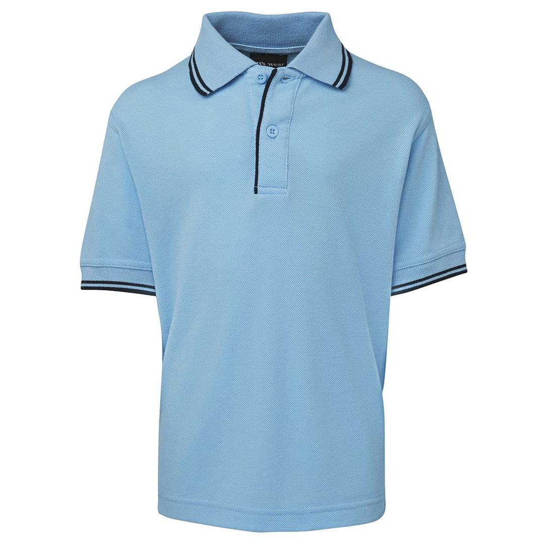 House of Uniforms The Contrast Polo | Kids Jbs Wear Light Blue/Navy