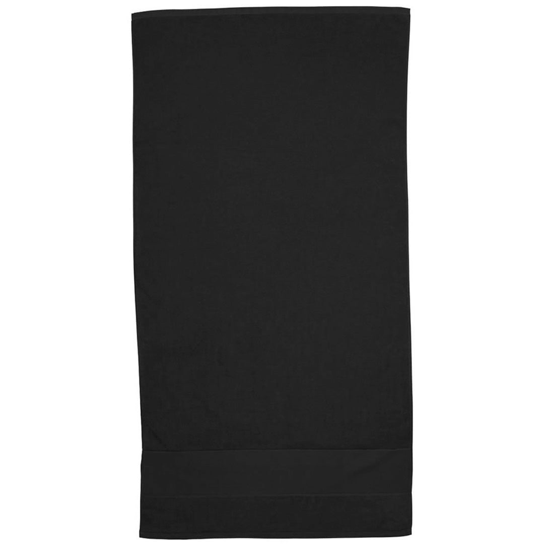 House of Uniforms The Terry Velour Towel Legend Black