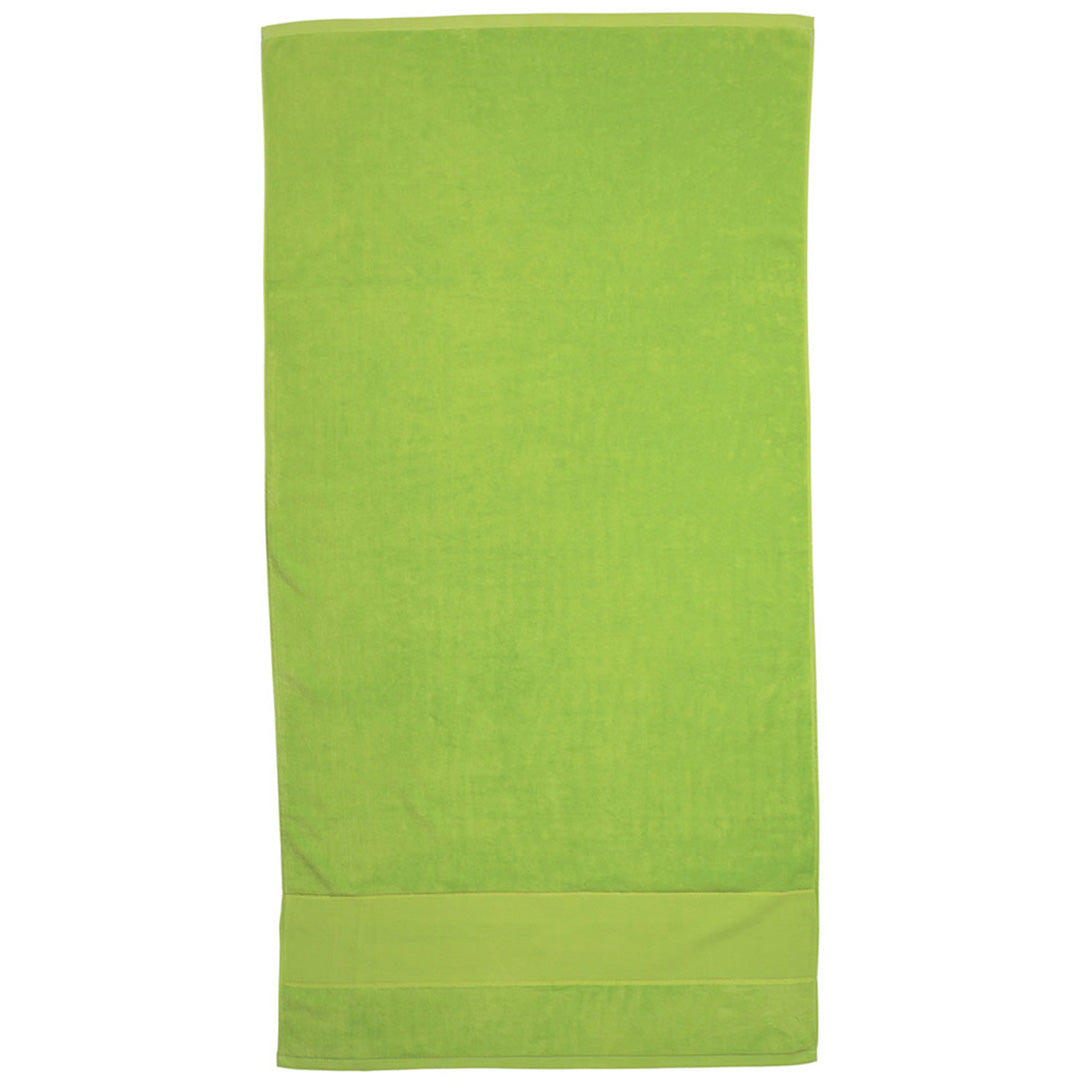 House of Uniforms The Terry Velour Towel Legend Lime