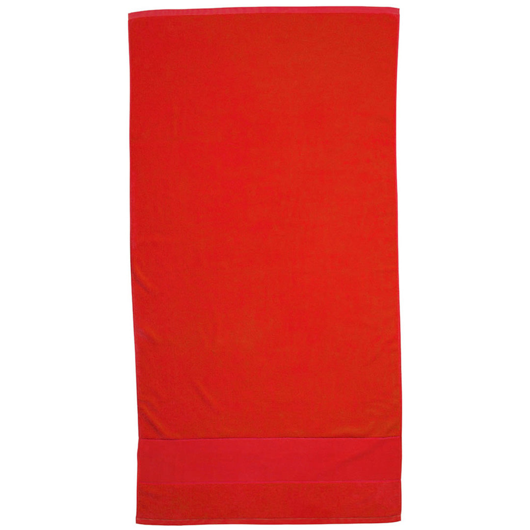 House of Uniforms The Terry Velour Towel Legend Red
