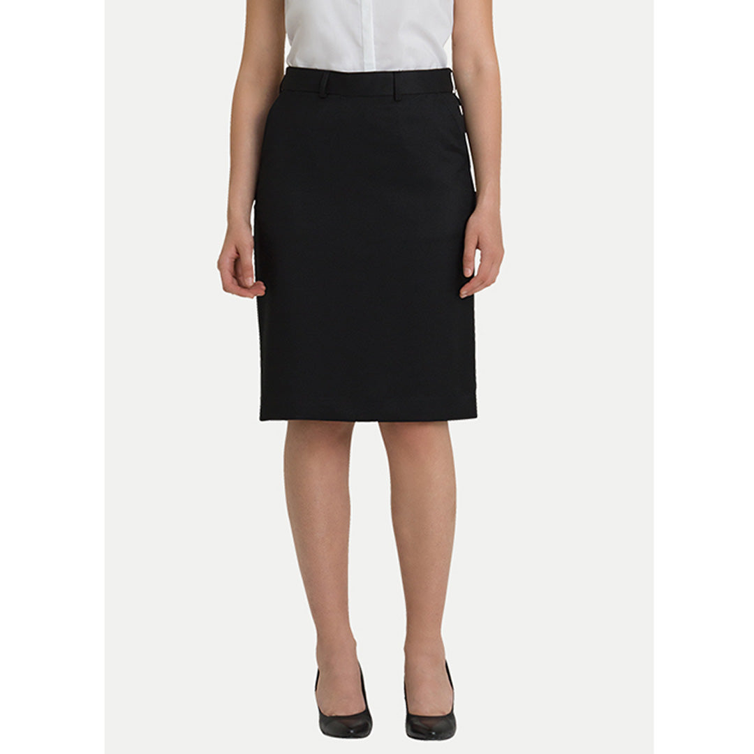 House of Uniforms The Maddi Front Pocket Skirt | Sorbtek Corporate Comfort Black