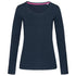 House of Uniforms The Claire V Neck Tee | Long Sleeve | Ladies Stedman Marine Blue