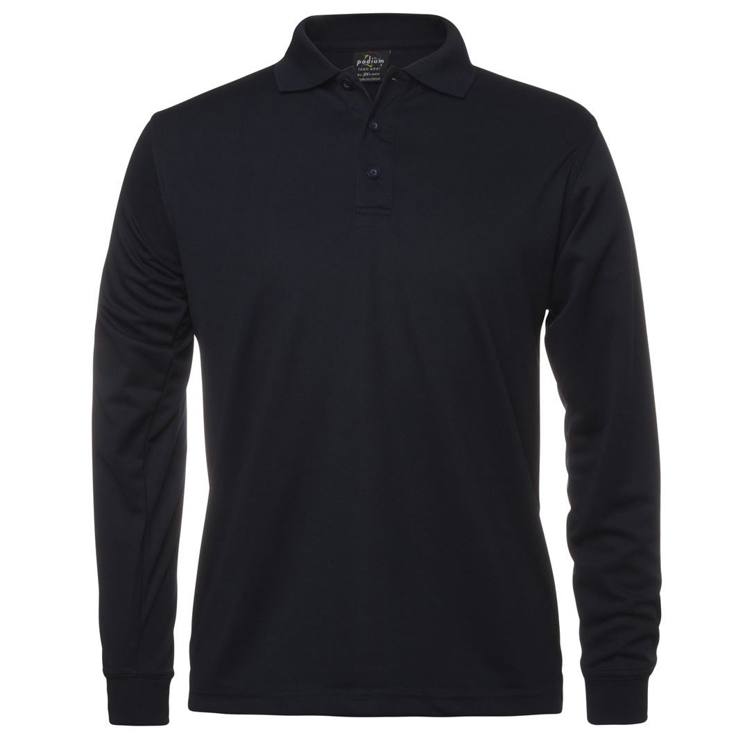 House of Uniforms The Poly Polo | Long Sleeve | Adults Jbs Wear Navy