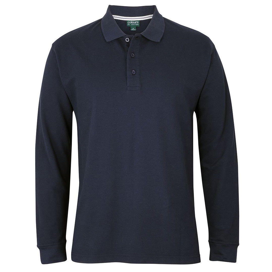 House of Uniforms The C of C Pique Polo | Long Sleeve | Adults Jbs Wear Navy
