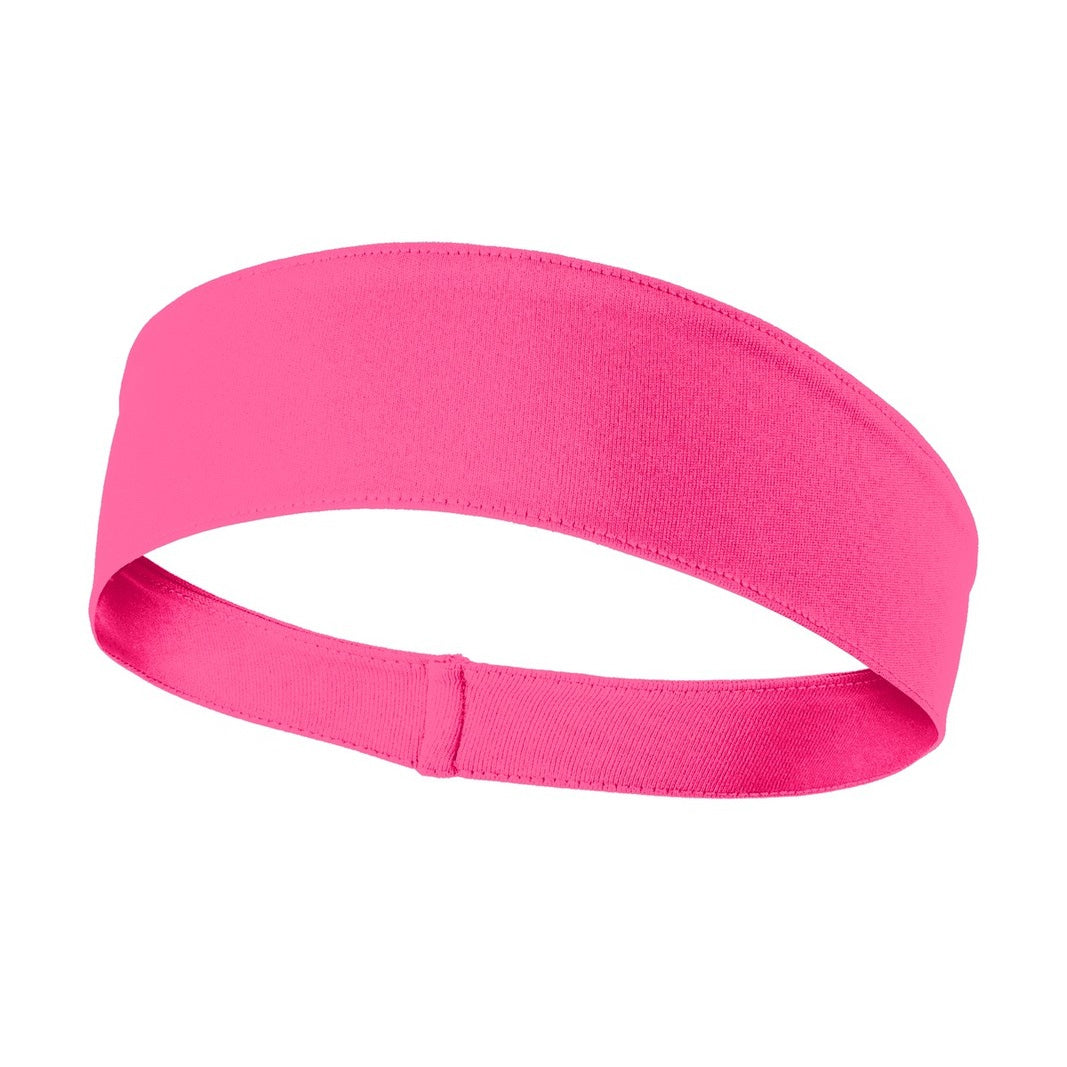 House of Uniforms The Competitor Headband | Adults Sport-Tek Neon Pink