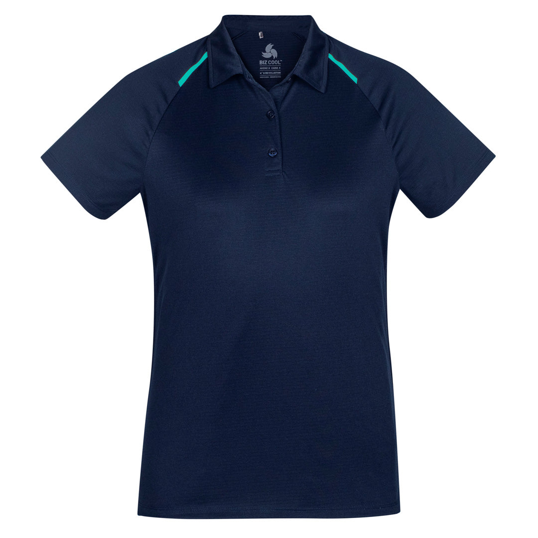 House of Uniforms The Academy Polo | Ladies | Short Sleeve Biz Collection Navy/Teal