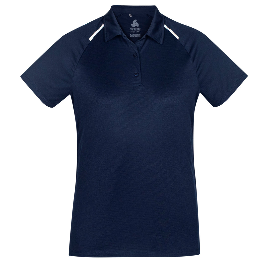 House of Uniforms The Academy Polo | Ladies | Short Sleeve Biz Collection Navy/White