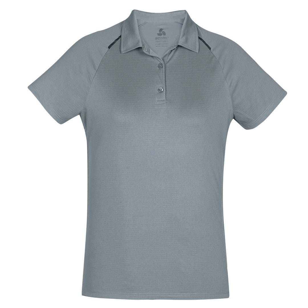House of Uniforms The Academy Polo | Ladies | Short Sleeve Biz Collection Silver/Charcoal