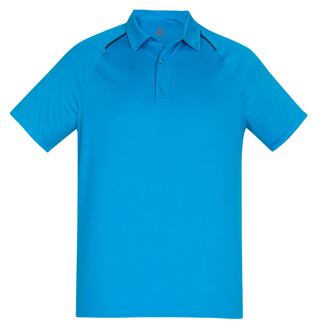 House of Uniforms The Academy Polo | Mens | Short Sleeve Biz Collection Cyan/Navy