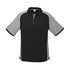 House of Uniforms The Nitro Polo | Mens | Short Sleeve Biz Collection Black/Grey/White