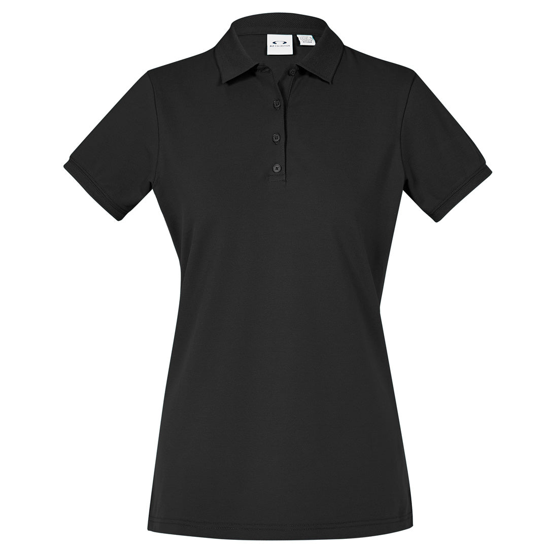 House of Uniforms The City Polo | Ladies | Short Sleeve Biz Collection Black