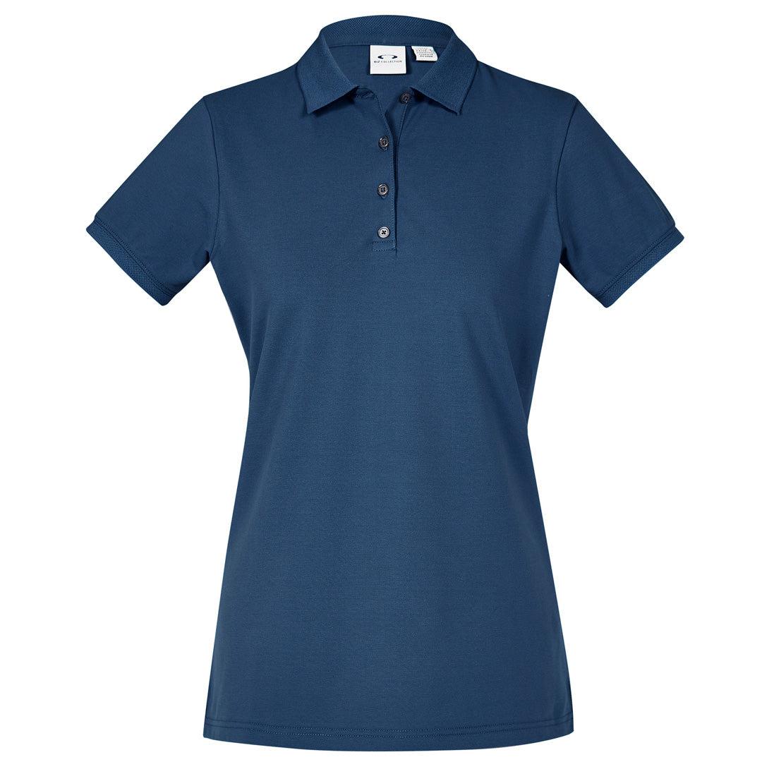 House of Uniforms The City Polo | Ladies | Short Sleeve Biz Collection Mineral Blue